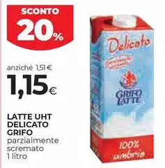 Grifo latte - Latte UHT Delicato Grifo latte - Latte UHT Delicato