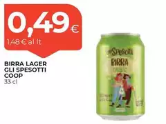 Coop - Birra Lager Gli Spesotti Coop - Birra Lager Gli Spesotti