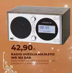 Majestic - Radio Sveglia Wr 162 Dab Majestic - Radio Sveglia Wr 162 Dab