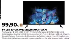 Akai - Tv Led 32" AKTV3241W/B Smart Akai - Tv Led 32" AKTV3241W/B Smart