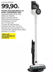 LG - Scopa Ricaricabile Mod. Cordzero