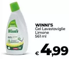 Winni's - Gel Lavastoviglie Limone Winni's - Gel Lavastoviglie Limone