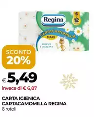Regina - Carta Igienica Cartacamomilla Regina - Carta Igienica Cartacamomilla