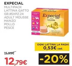 Expecial - Multipack Lattina Gatto Adult Mousse Manzo Pollo Pesce Expecial - Multipack Lattina Gatto Adult Mousse Manzo Pollo Pesce