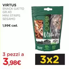 Virtus - Snack Gatto Mini Strips Sesamo Virtus - Snack Gatto Mini Strips Sesamo