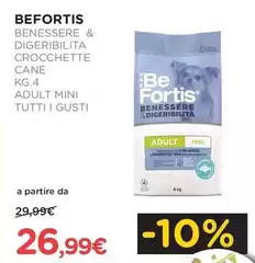 Befortis - Benessere & Digeribilita Crocchette Cane Adult Mini Befortis - Benessere & Digeribilita Crocchette Cane Adult Mini