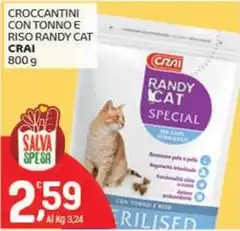 Crai - Croccantini Con Tonno E Riso Randy Cat Crai - Croccantini Con Tonno E Riso Randy Cat