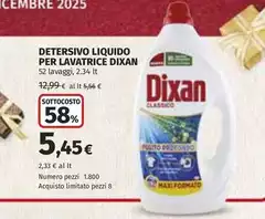 Dixan - Detersivo Liquido Per Lavatrice Dixan - Detersivo Liquido Per Lavatrice