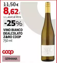 Coop - Vino Bianco Dealcolato Z&RO Coop - Vino Bianco Dealcolato Z&RO