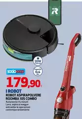 iRobot - Robot Aspirapolvere Roomba 105 Combo iRobot - Robot Aspirapolvere Roomba 105 Combo
