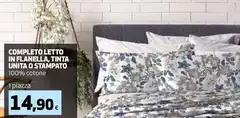 Completo Letto In Flanella, Tinta Unita O Stampato Completo Letto In Flanella, Tinta Unita O Stampato