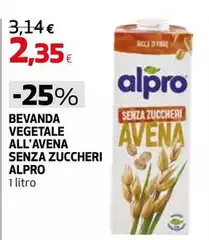 Alpro - Bevanda Vegetale All'Avena Senza Zuccheri Alpro - Bevanda Vegetale All'Avena Senza Zuccheri