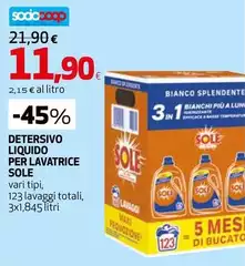 Sole - Detersivo Liquido Per Lavatrice Sole - Detersivo Liquido Per Lavatrice