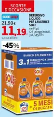 Sole - Detersivo Liquido Per Lavatrice Sole - Detersivo Liquido Per Lavatrice