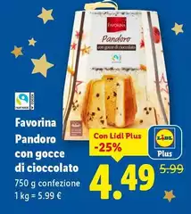 Favorina - Pandoro Con Gocce Di Cioccolato Favorina - Pandoro Con Gocce Di Cioccolato