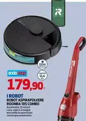 iRobot - Robot Aspirapolvere Roomba 105 Combo iRobot - Robot Aspirapolvere Roomba 105 Combo
