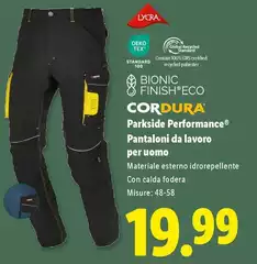 Parkside Performance - Pantaloni Da Lavoro Per Uomo Parkside Performance - Pantaloni Da Lavoro Per Uomo