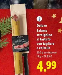 Deluxe - Salame Strolghino Al Tartufo Con Tagliere E Coltello