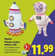 Playtive - Peluche Con Luce Notura A Led