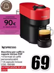 Nespresso - Macchina Per Caffè In Capsule Vertuo Pop Nespresso - Macchina Per Caffè In Capsule Vertuo Pop