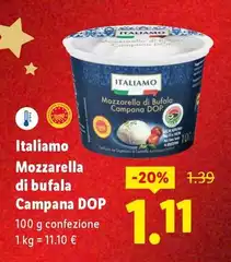 Italiamo - Mozzarella Di Bufala Campana DOP Italiamo - Mozzarella Di Bufala Campana DOP