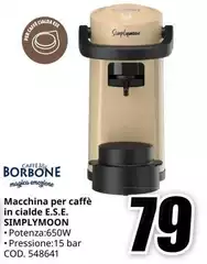 Caffe borbone - Macchina Per Caffè In Cialde E.S.E. SIMPLYMOON Caffe borbone - Macchina Per Caffè In Cialde E.S.E. SIMPLYMOON