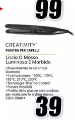 Control - Piastra Per Capelli Liscio O Mosso Luminoso E Morbido Control - Piastra Per Capelli Liscio O Mosso Luminoso E Morbido