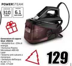 Energia - Generatore Di Vapore Mod. VR8316 Energia - Generatore Di Vapore Mod. VR8316