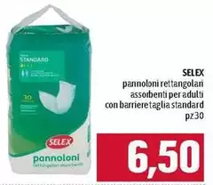 Selex - Pannoloni Rettangolari Assorbenti Per Adulti Con Barrieretaglia Standard Selex - Pannoloni Rettangolari Assorbenti Per Adulti Con Barrieretaglia Standard