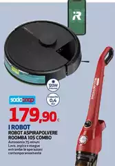 iRobot - Robot Aspirapolvere Roomba 105 Combo iRobot - Robot Aspirapolvere Roomba 105 Combo
