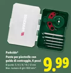 Parkside - Punte Per Piastrelle Con Guida Di Centraggio, 6 Pezzi Parkside - Punte Per Piastrelle Con Guida Di Centraggio, 6 Pezzi