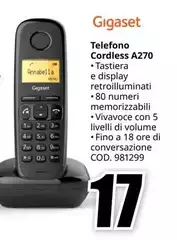 Gigaset - Telefono Cordless A270 Gigaset - Telefono Cordless A270