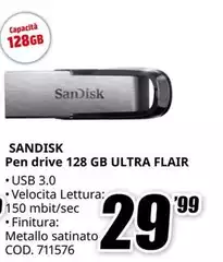 Sandisk - Pen Drive 128 Gb Ultra Flair Sandisk - Pen Drive 128 Gb Ultra Flair