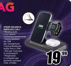 Aeg - Stand Ricarica Wireless 3 In 1