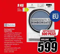 Electrolux - Asciugatrice Ew6h19g Electrolux - Asciugatrice Ew6h19g