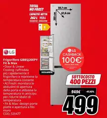 LG - Frigorifero GBS5120EPY FIT & MAS LG - Frigorifero GBS5120EPY FIT & MAS