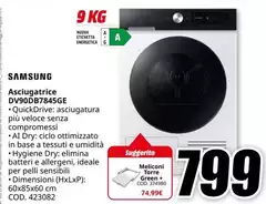 Samsung - Asciugatrice DV90DBV8A5G Samsung - Asciugatrice DV90DBV8A5G