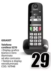 Gigaset - Telefono Cordless E270 Gigaset - Telefono Cordless E270