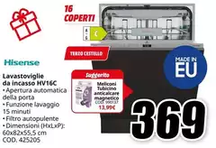 Hisense - Lavastoviglie Da Incasso HV16C Hisense - Lavastoviglie Da Incasso HV16C