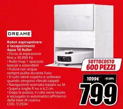 Dreame - Robot Aspirapolvere E Lavapavimenti Aqua 10 Roller Dreame - Robot Aspirapolvere E Lavapavimenti Aqua 10 Roller