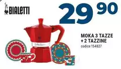 Bialetti - Moka 3 Tazze + 2 Tazzine Bialetti - Moka 3 Tazze + 2 Tazzine