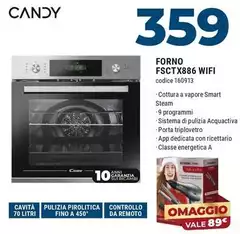 Candy - Smart Steam FSCTX886 WIFI 70 L Acciaio Inox
