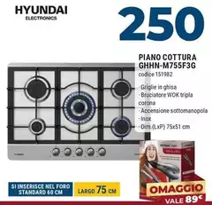Hyundai - Piano Cottura GHHN-M755F3G Hyundai - Piano Cottura GHHN-M755F3G