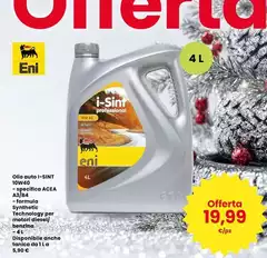 Eni - Olio Auto I-Sint 10W40 + Speaker Eni - Olio Auto I-Sint 10W40 + Speaker