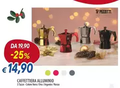 Pezzetti - Caffettiera Alluminio Pezzetti - Caffettiera Alluminio