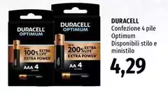 Duracell - Confezione 4 Pile Optimum Disponibili Stilo E Ministilo Duracell - Confezione 4 Pile Optimum Disponibili Stilo E Ministilo