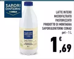 Sapori - Latte Intero Microfiltrato Pastorizzato Prodotto Di Montagna &Dintorni Sapori - Latte Intero Microfiltrato Pastorizzato Prodotto Di Montagna &Dintorni