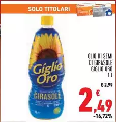 Giglio oro - Olio Di Semi Di Girasole