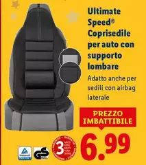 Ultimate Speed - Coprisedile Per Auto Con Supporto Lombare Ultimate Speed - Coprisedile Per Auto Con Supporto Lombare