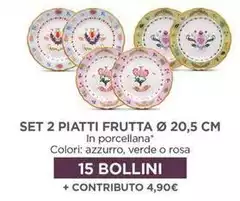 Set 2 Piatti Frutta